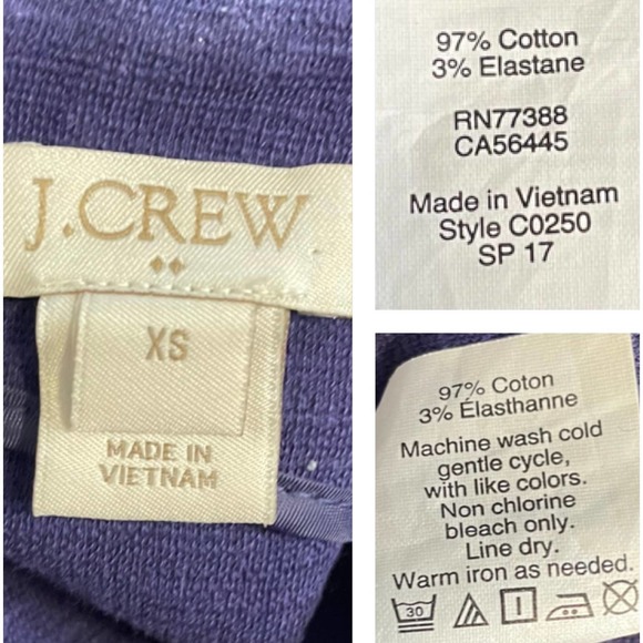 J Crew Blue Purple Knit Sleeveless Fit and Flare Dress XS - Picture 4 of 5
